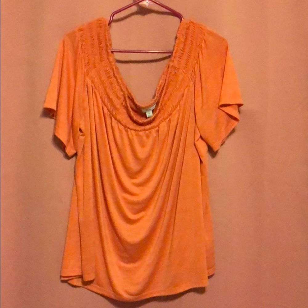 Boutique 2X pink top off shoulder super cute - Picture 2 of 7